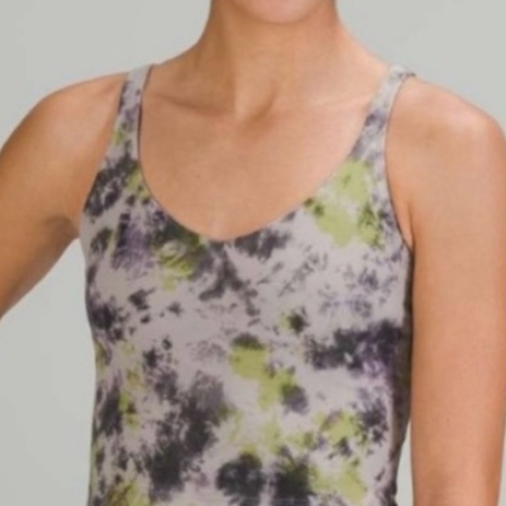 Lululemon Align SET Diamond Dye Iced Iris Tie Dye tank and leggings - Picture 2 of 4